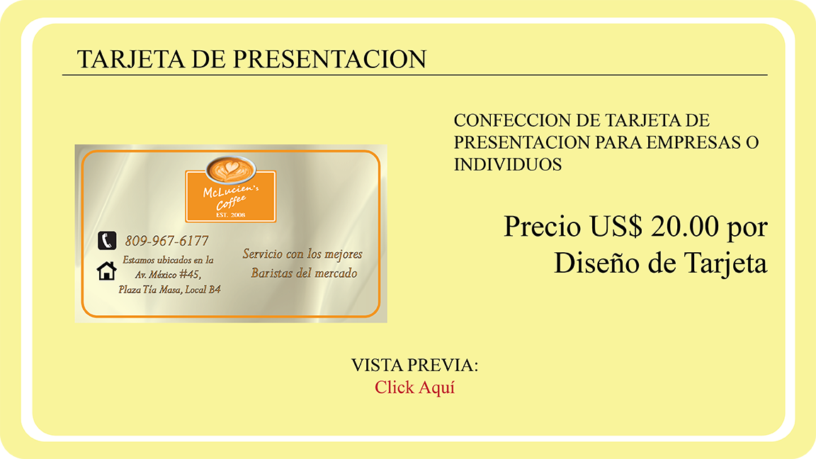 Tarjeta de Presentacion